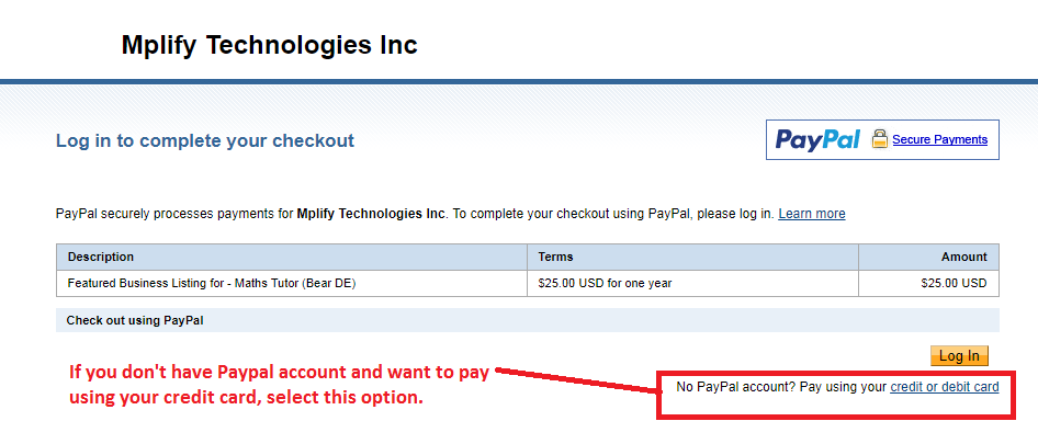 PayPal Acceptance Mark